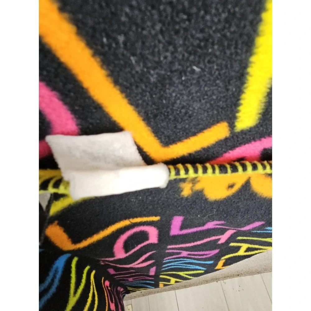 Vintage Playboy Playmate Bunny Blanket Throw 60X48 Black, Yellow, Pink, Blue Y2K